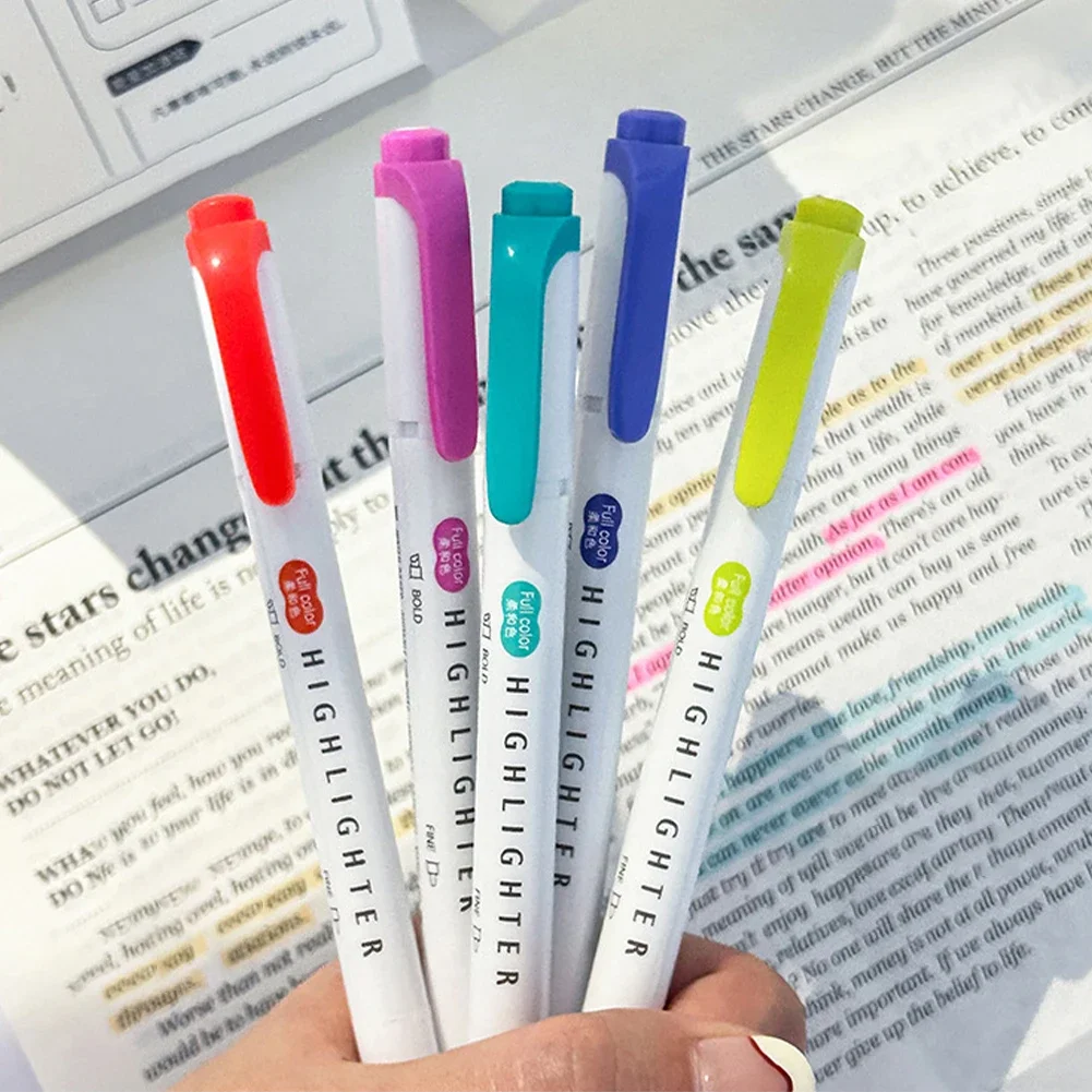 5pcs Pastel Highlighters Color - Pastel Highlighter Set Double Ended 评论和价格