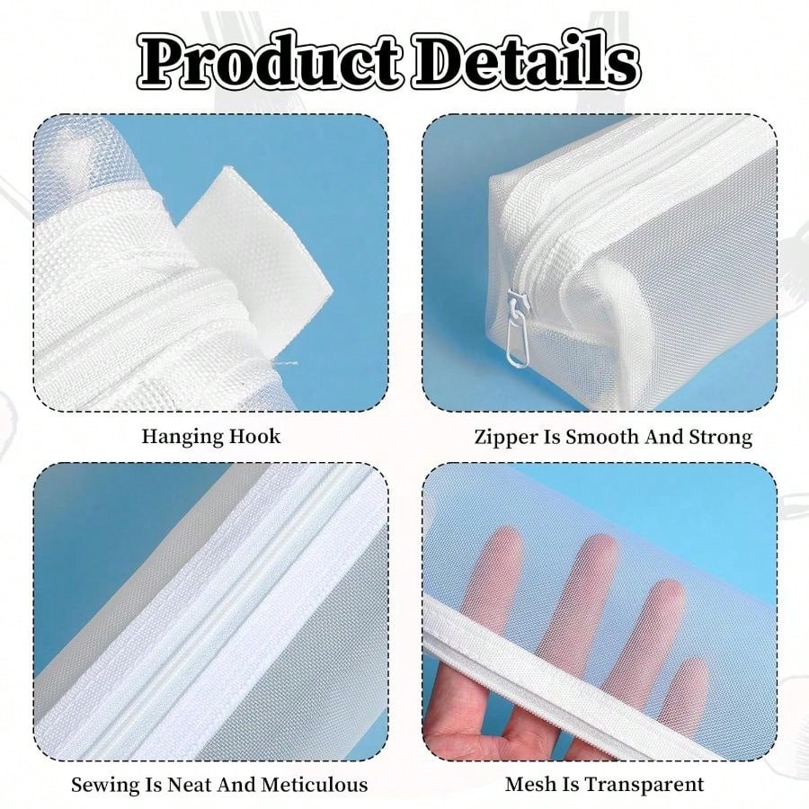 Transparent Mesh Exam Pencil C - Clear Mesh Pencil Pouch For Exam 评论和价格