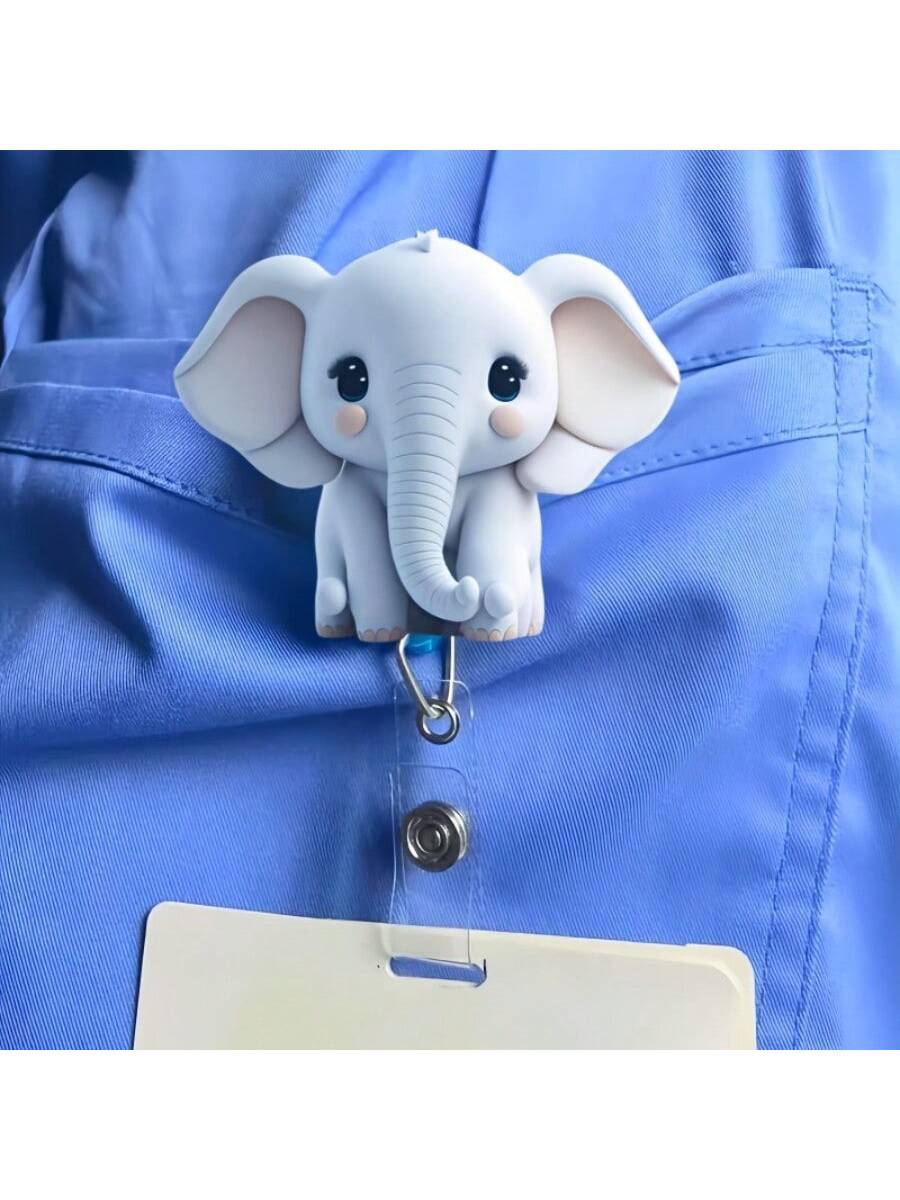 1PC Cute Cat Retractable Badge - School Supplies 评论和价格