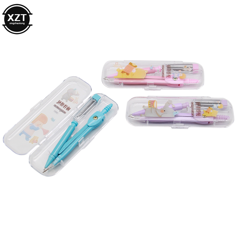 School Compass Cute Girl Stati - Math Geometry Set With Compass 评论和价格
