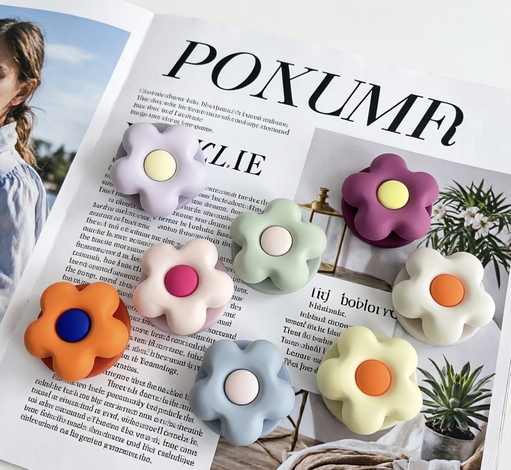 Cute Matte Flower Silicone Pho - Desk Accessories 评论和价格