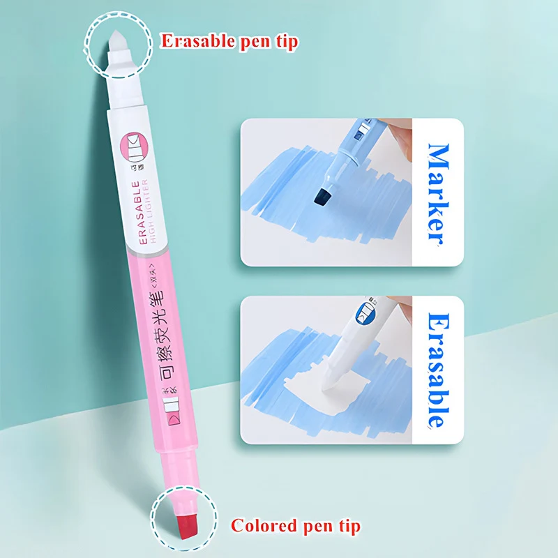 6 Colors Erasable Highlighters - Pastel Highlighter Set Double Ended 评论和价格