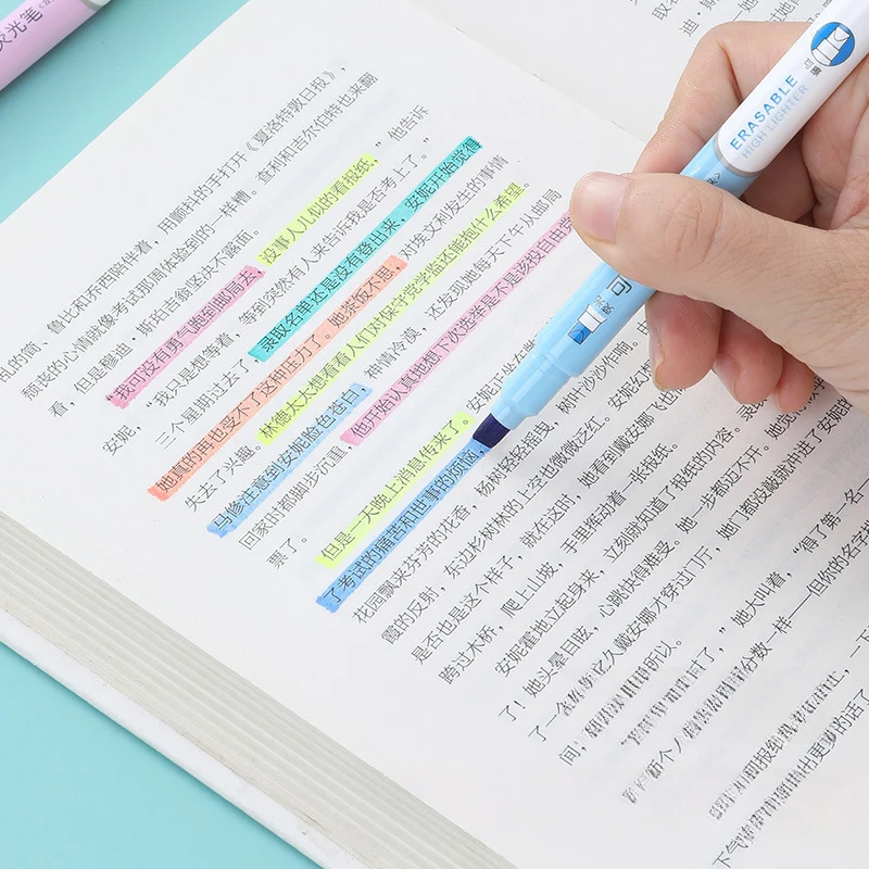 6 Colors Erasable Highlighters - Pastel Highlighter Set Double Ended 评论和价格