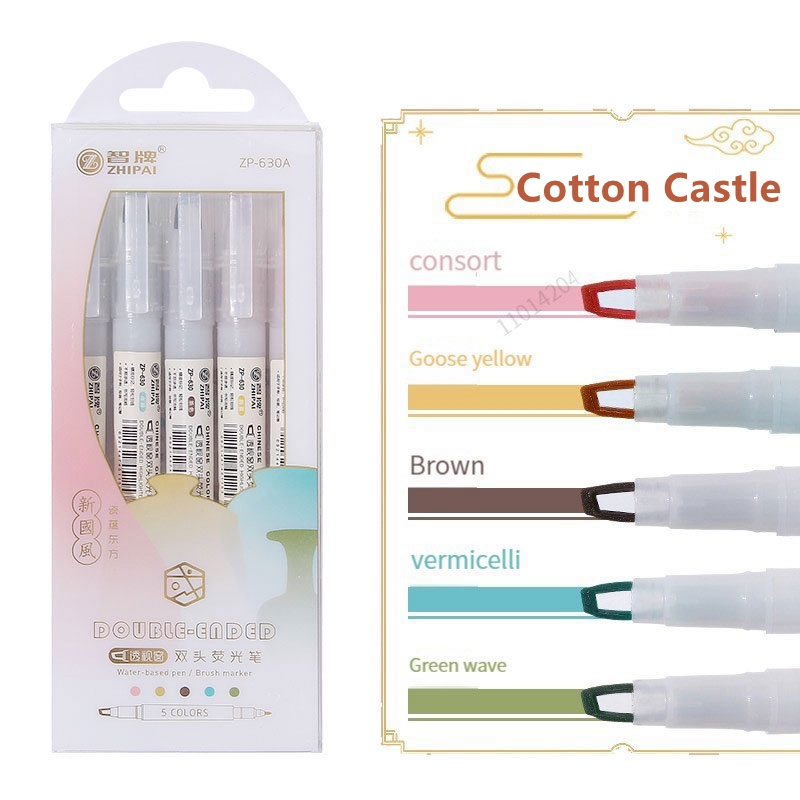 5pcs/set Double Tip Highlighte - Pastel Highlighter Set Double Ended 评论和价格