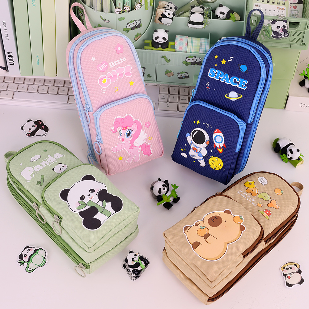Cute Cartoon Capybara Pencil C - Aesthetic Large Pencil Case Pouch 评论和价格