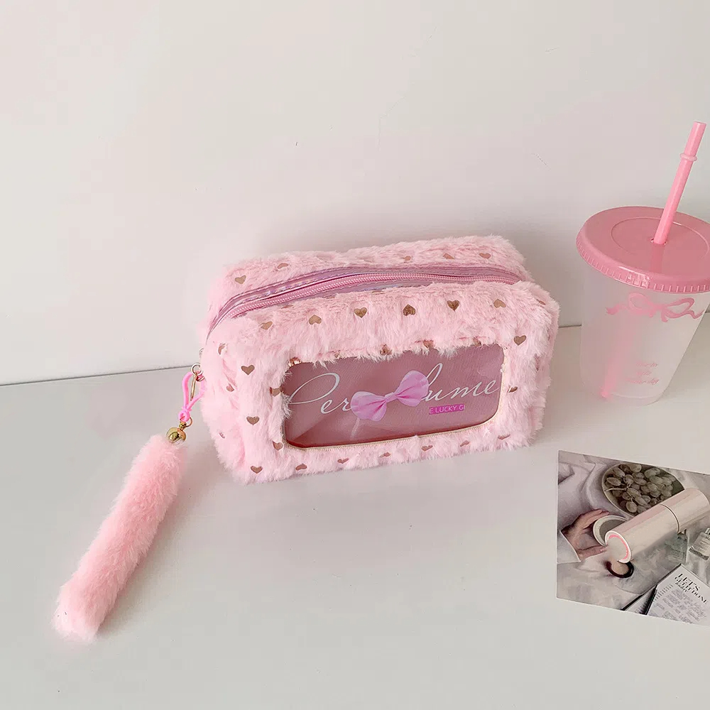 PVC Y2K Bow Stationery Bag Des - Aesthetic Large Pencil Case Pouch 评论和价格