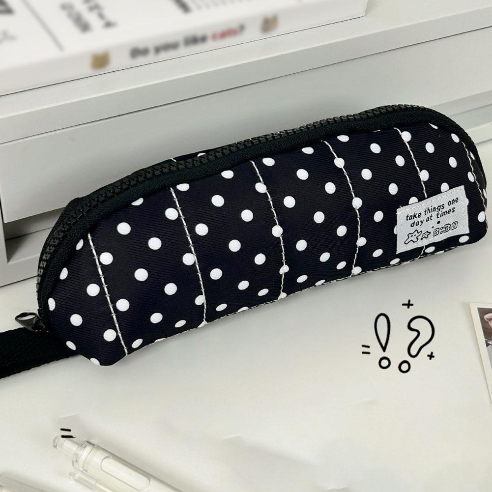 Aesthetic Polka Dot Pencil Cas - Aesthetic Large Pencil Case Pouch 评论和价格