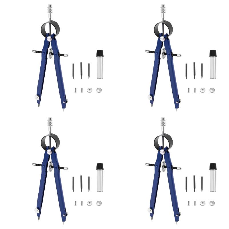 4pack X((Professional Compass, - Math Geometry Set With Compass 评论和价格