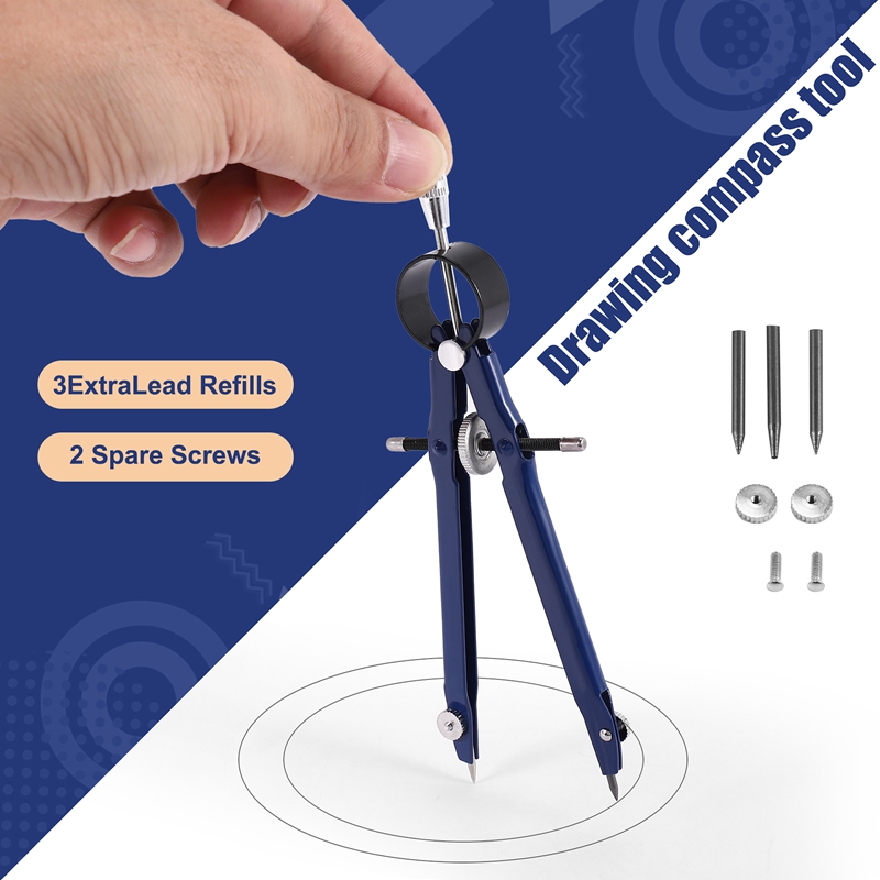 4pack X((Professional Compass, - Math Geometry Set With Compass 评论和价格