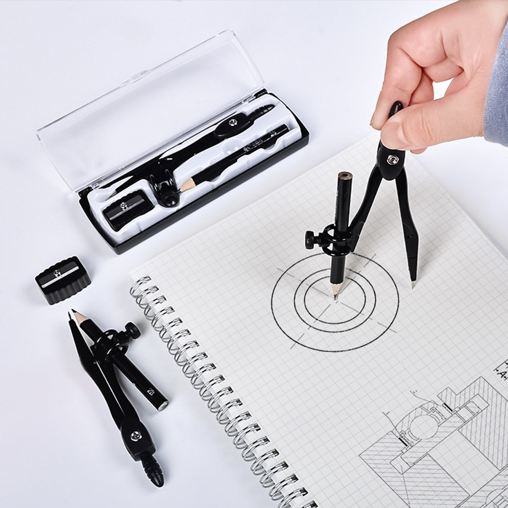 1Set Precision Student Compass - Math Geometry Set With Compass 评论和价格