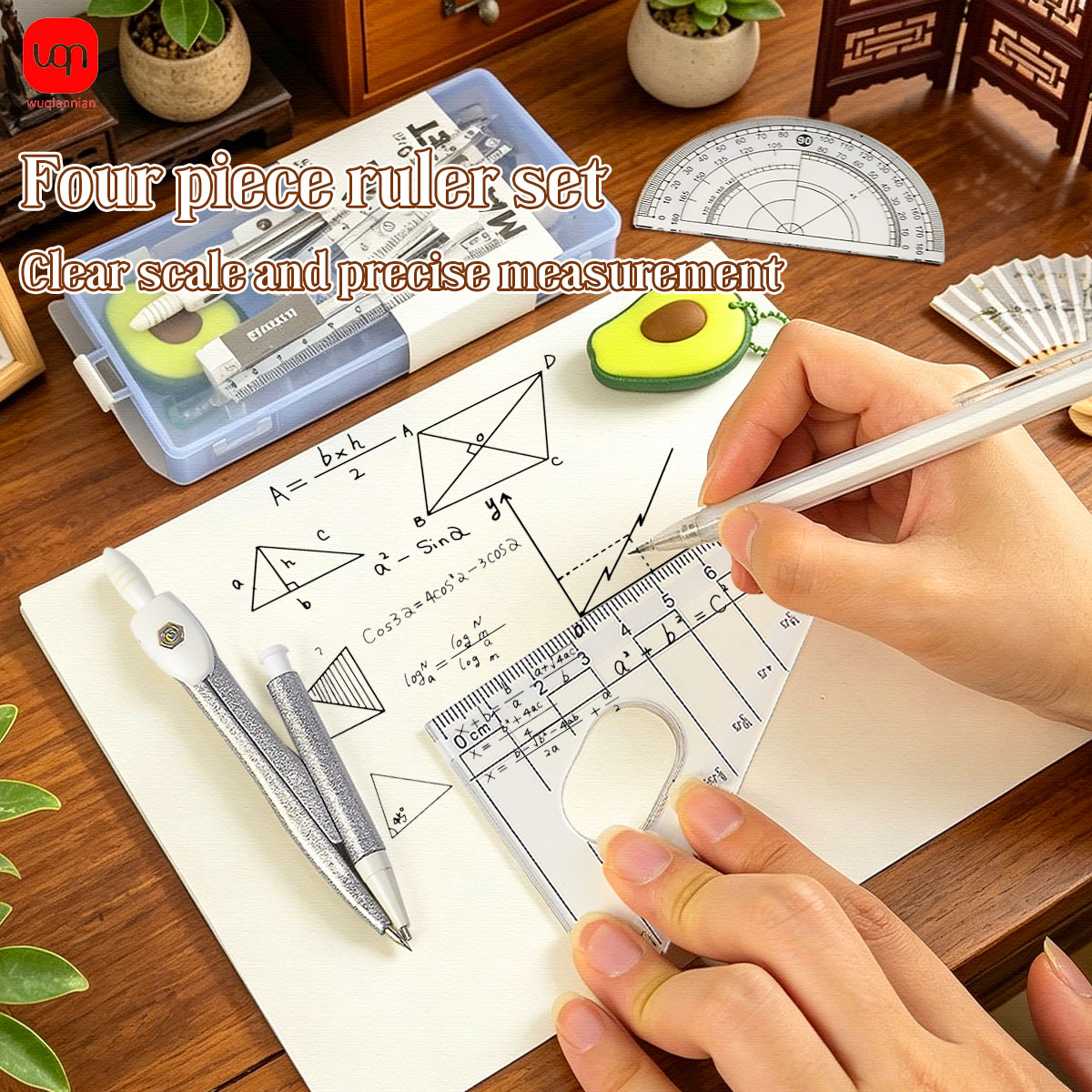 9-in-1 Student Math Geometry S - Math Geometry Set With Compass 评论和价格