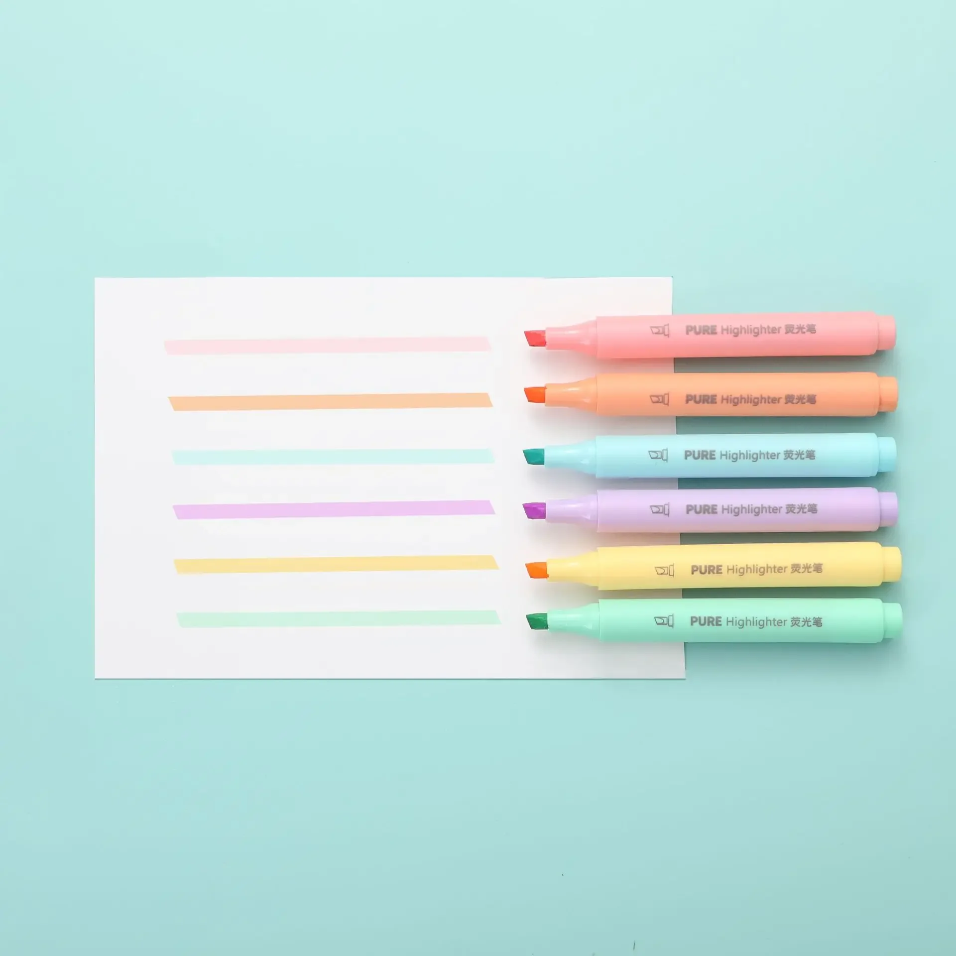 6PCS Pastel Highlighter Pens - - Pastel Highlighter Set Double Ended 评论和价格