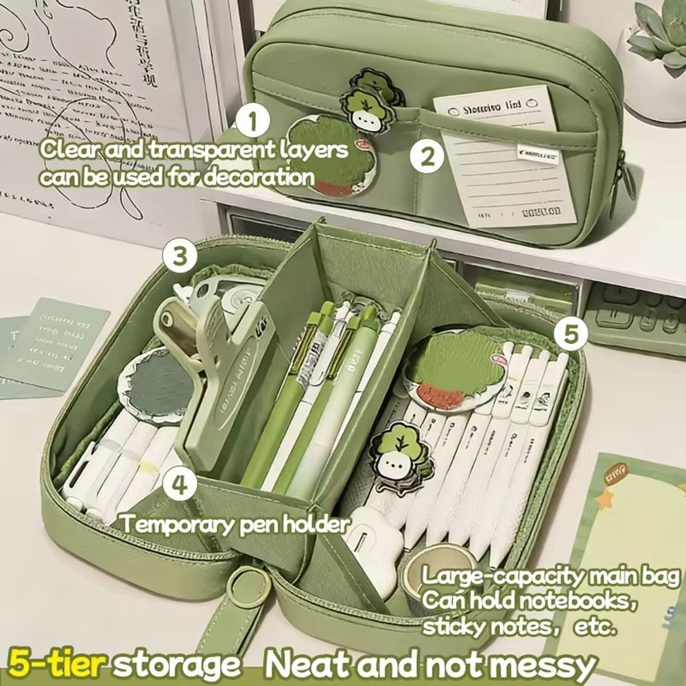 Ins Large Capacity Volcano Pen - Aesthetic Large Pencil Case Pouch 评论和价格