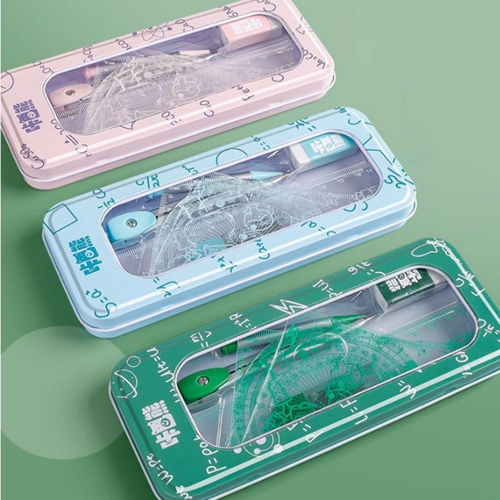8Pcs/Set Multifunctional Math  - Math Geometry Set With Compass 评论和价格