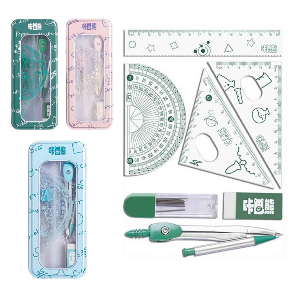8Pcs/Set Multifunctional Math  - Math Geometry Set With Compass 评论和价格