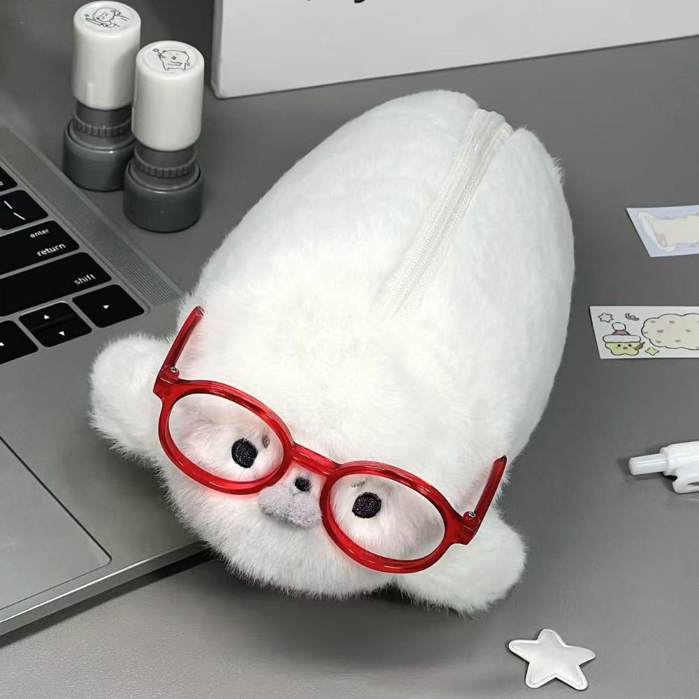 Funny Seal Doll Pencil Case La - Aesthetic Large Pencil Case Pouch 评论和价格