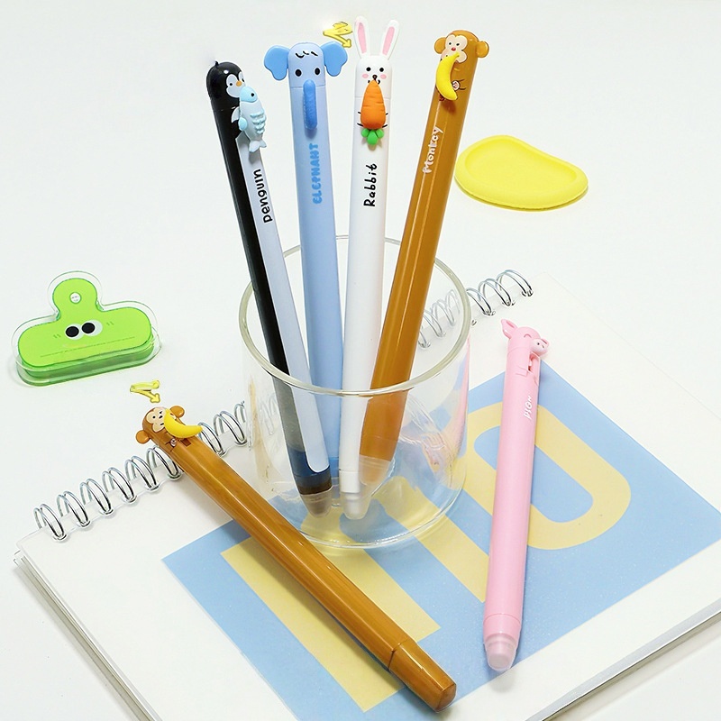 Novelty Animal Topper Erasable - Retractable Eraser Pen Click 评论和价格