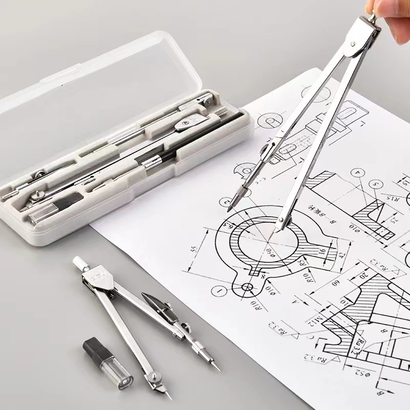 Stainless Steel Drafting Set D - Math Geometry Set With Compass 评论和价格