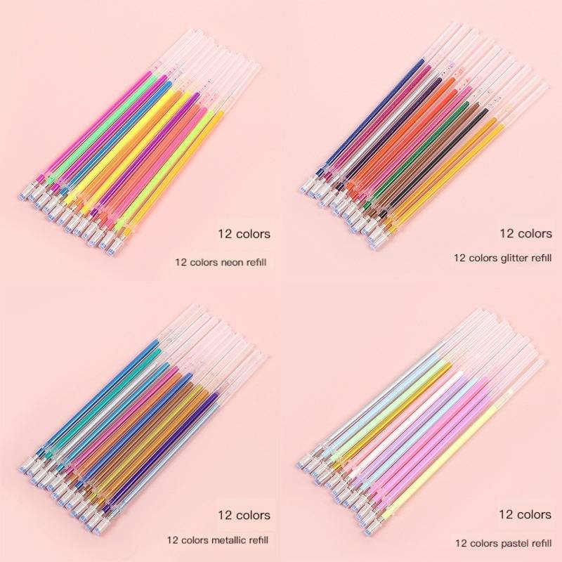 Gel Pen Refills Set 12/100 Col - Pastel Highlighter Set Double Ended 评论和价格