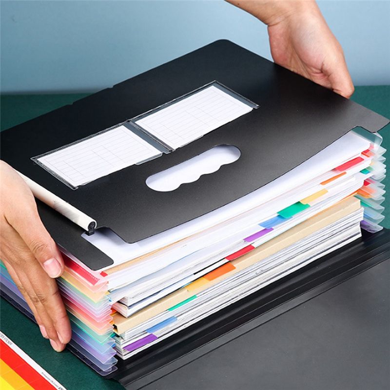1 Piece 13 Pockets Expanding F - Expandable Accordion File Folder 13 Pockets 评论和价格