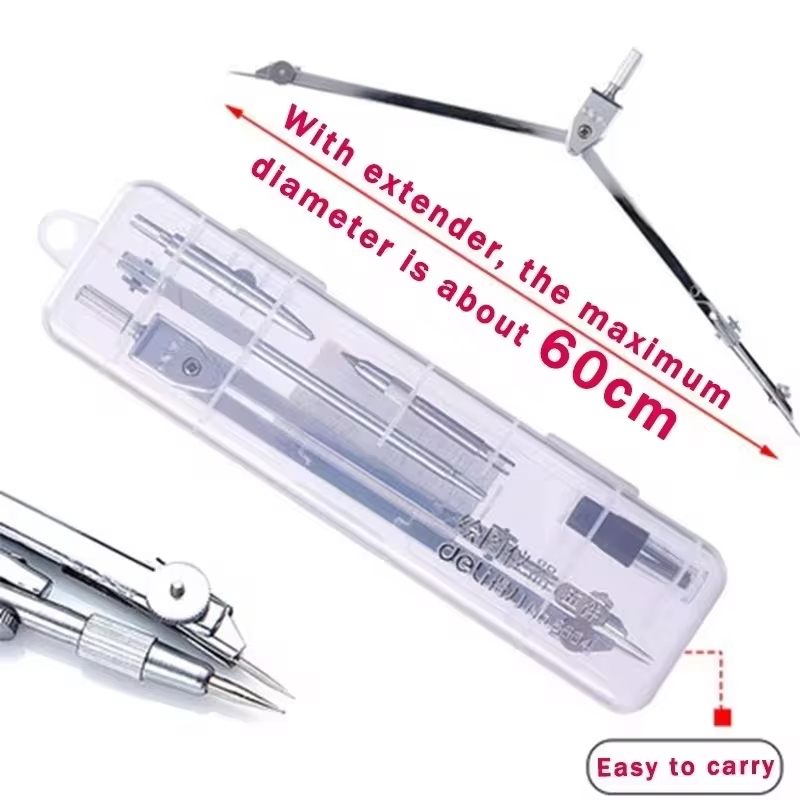 Stainless Steel Multifunctiona - Math Geometry Set With Compass 评论和价格