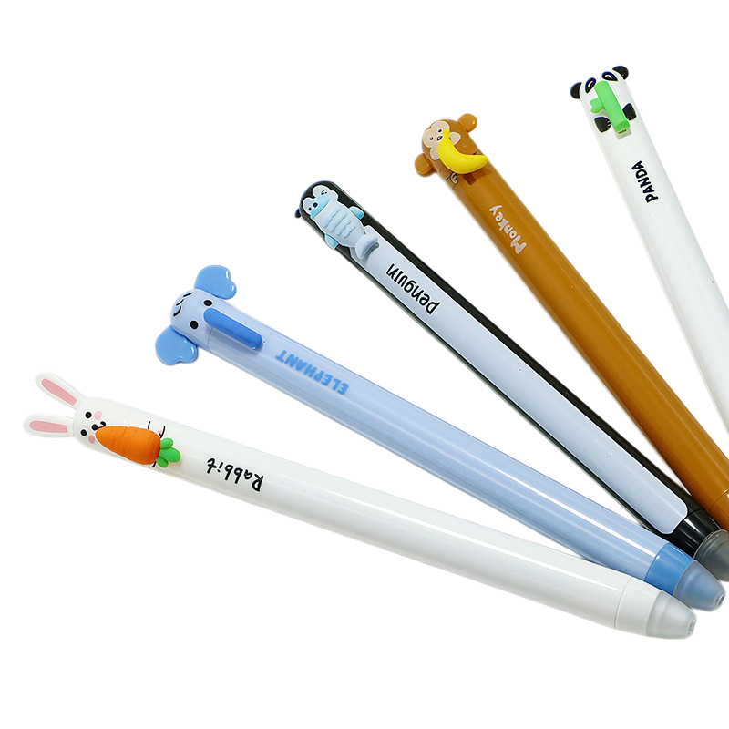6 Pack Cute Cartoon Animal Ret - Retractable Eraser Pen Click 评论和价格