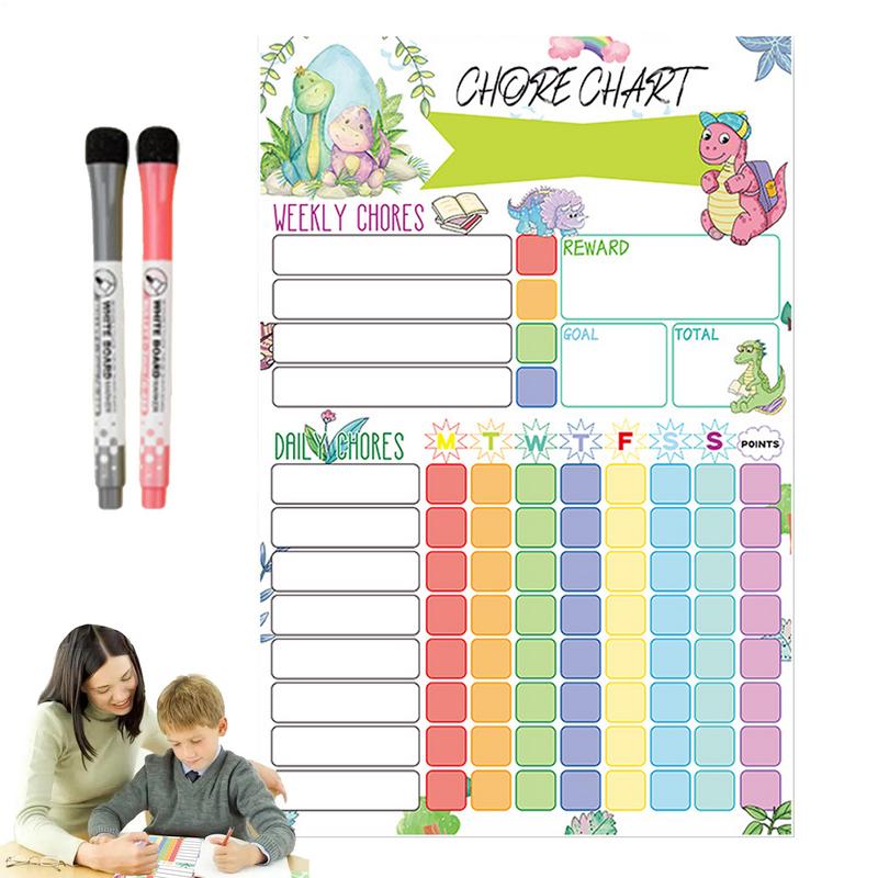 Magnetic Chore Chart Weekly Vi - Kids Magnetic Reward Chart Board 评论和价格