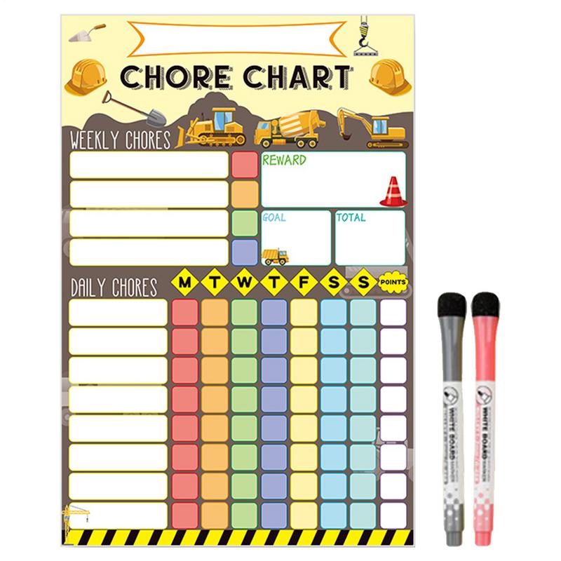Magnetic Chore Chart Weekly Vi - Kids Magnetic Reward Chart Board 评论和价格