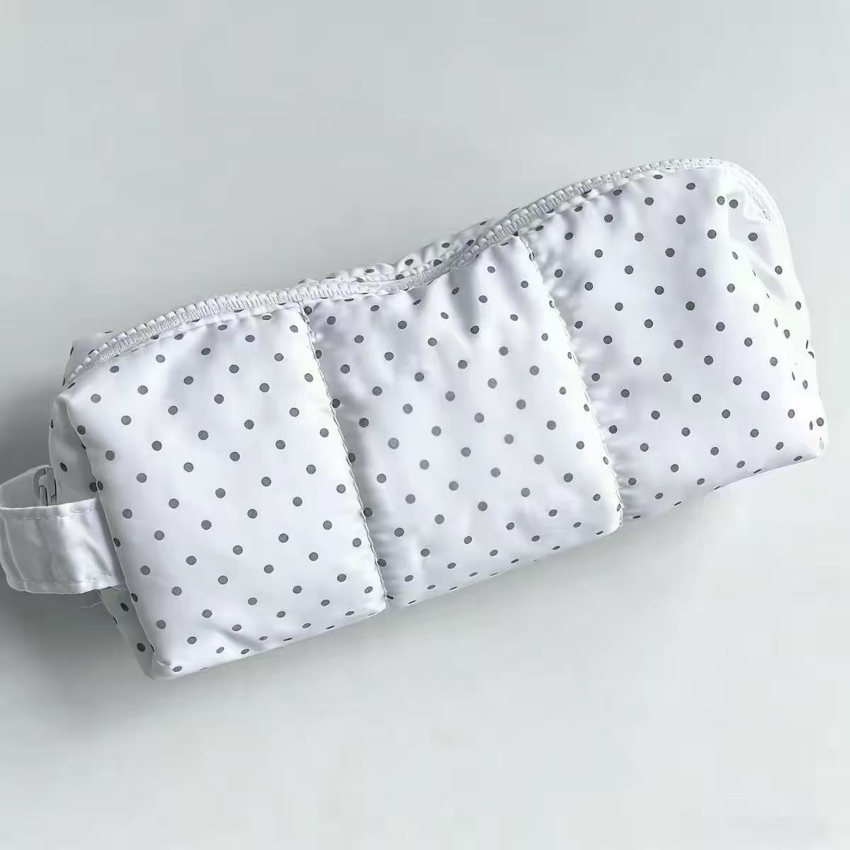 Polka Dot Handheld Pencil Bag  - Aesthetic Large Pencil Case Pouch 评论和价格