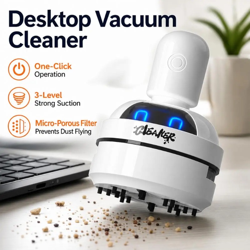 Desktop Cleaner Vacuum Cleaner - Mini Desktop Vacuum Cleaner For Eraser Dust 评论和价格