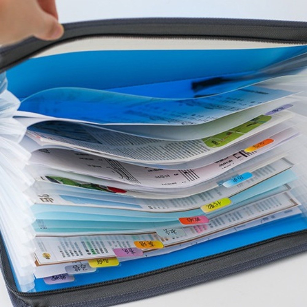 13 Pockets Expanding File Fold - Expandable Accordion File Folder 13 Pockets 评论和价格