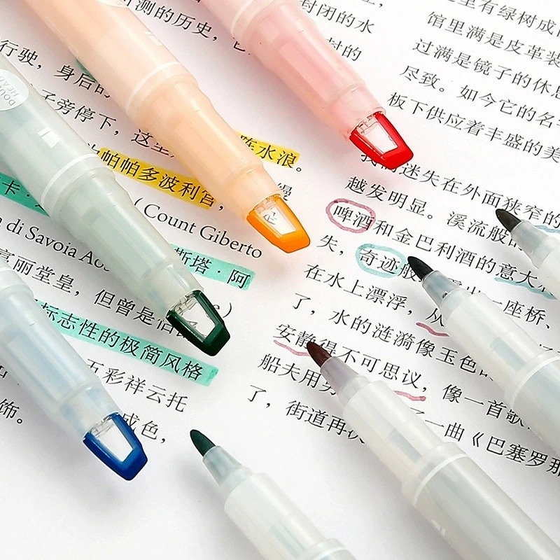 5-25 Colors/Set Double Unique  - Pastel Highlighter Set Double Ended 评论和价格